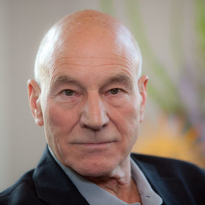 Image of Sir Patrick Stuart at Refuge's head office.