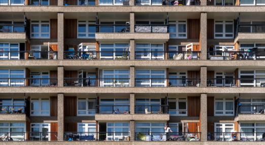 Shot of balcony flats